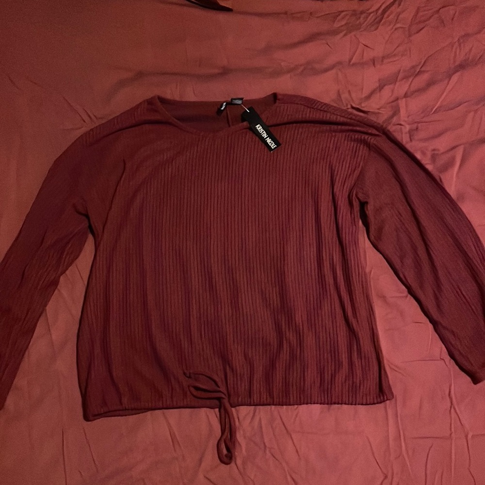 Kristin Nicole burgundy sweater .